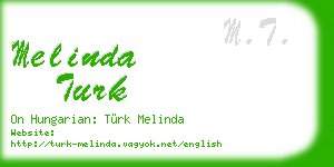 melinda turk business card