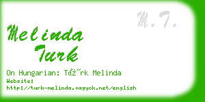 melinda turk business card